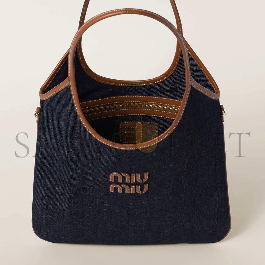 MIU MIU IVY DENIM BAG 5BG231 (40*35cm) MIU MIU IVY DENIM BAG 5BG231 (40*35cm)